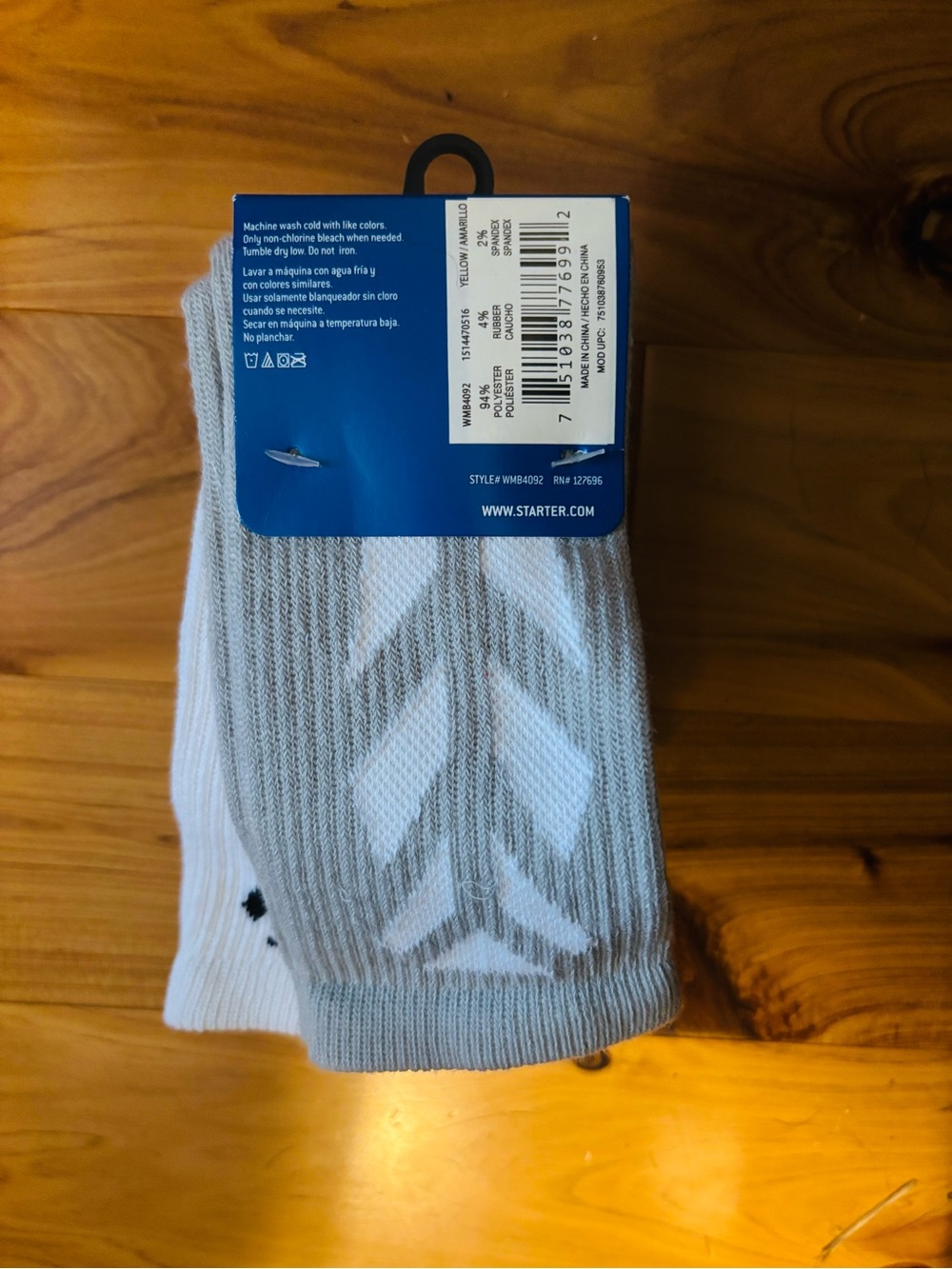 STARTER Boys' Crew Athletic Socks - Neon Yellow - Picture 2 of 2
